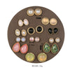 Wholesale Earrings Alloy Resin Cat's Eye Geometric Electroplating For Women