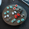 Wholesale Earrings Alloy Turquoise Geometric Street Style Electroplating For Women