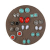 Wholesale Earrings Alloy Turquoise Geometric Street Style Electroplating For Women
