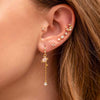 Wholesale Earrings Brass 18K Zircon Star Pattern Set