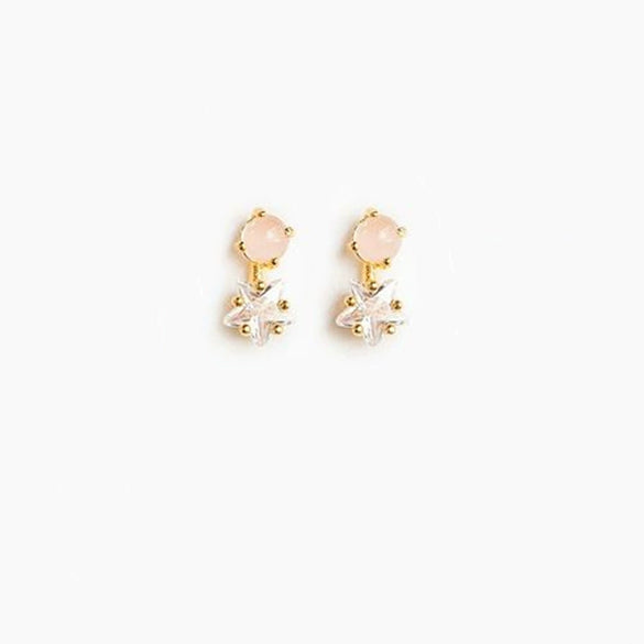 Wholesale Earrings Brass 18K Zircon Star Pattern Set