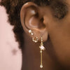 Wholesale Earrings Brass 18K Zircon Star Pattern Set