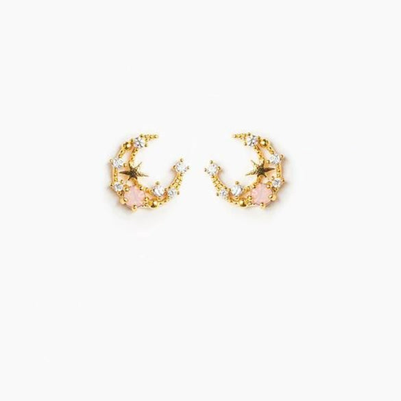 Wholesale Earrings Brass 18K Zircon Star Pattern Set