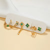 Wholesale Earrings Brass Plant Flowers Style Flower Modeling Electroplating