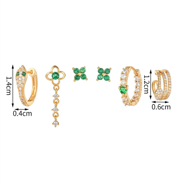 Wholesale Earrings Brass Plant Flowers Style Flower Modeling Electroplating