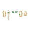 Wholesale Earrings Brass Plant Flowers Style Flower Modeling Electroplating