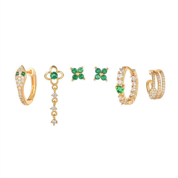 Wholesale Earrings Brass Plant Flowers Style Flower Modeling Electroplating
