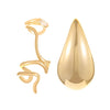Wholesale Earrings Ccb Material Geometric Style Oval Hollow Electroplated Ear Clip