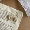 Wholesale Earrings Copper Alloy Geometric Matte Circle Knotted Hanging Basket Non Pierced Screw Clip