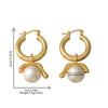 Wholesale Earrings Copper And Pearl French Retro U Shape Inlaid With Pearls