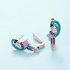 Wholesale Earrings Copper Animal Zodiac Geometric Zircon Jewelry Lovely Style