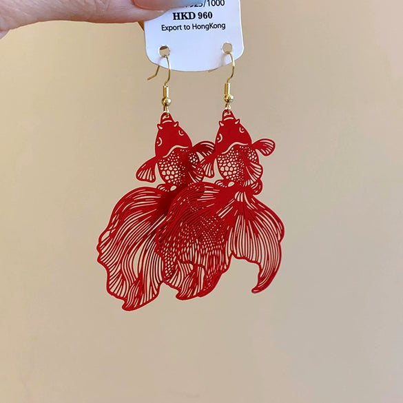 Wholesale Earrings Copper Animals Zodiac Signs Painted
