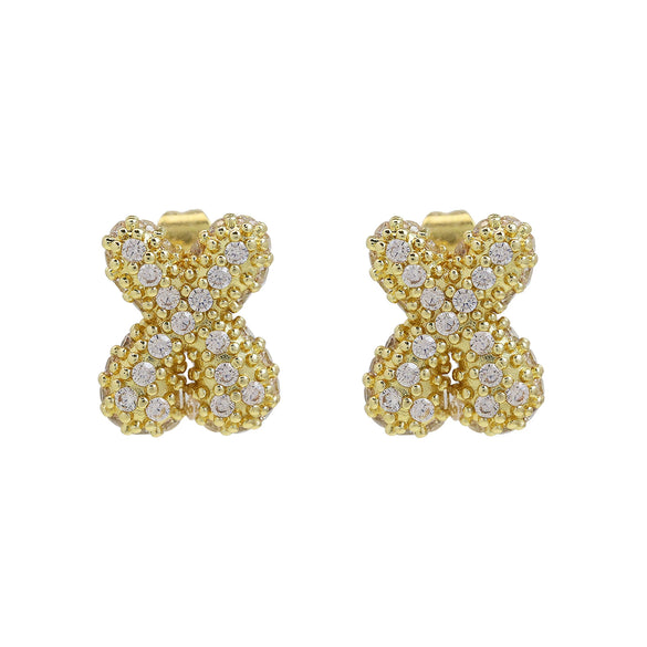 Wholesale Earrings Copper Balloon Bubble With Cute Letter Design Electroplated For Women