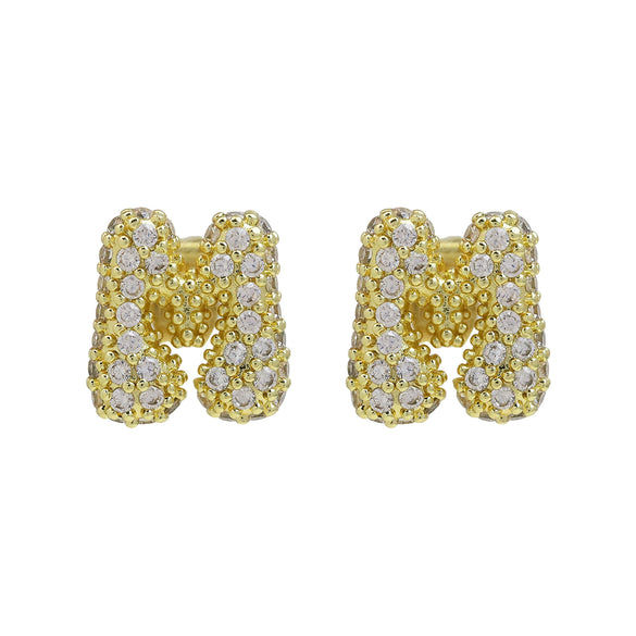 Wholesale Earrings Copper Balloon Bubble With Cute Letter Design Electroplated For Women