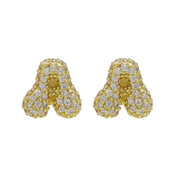 Wholesale Earrings Copper Balloon Bubble With Cute Letter Design Electroplated For Women