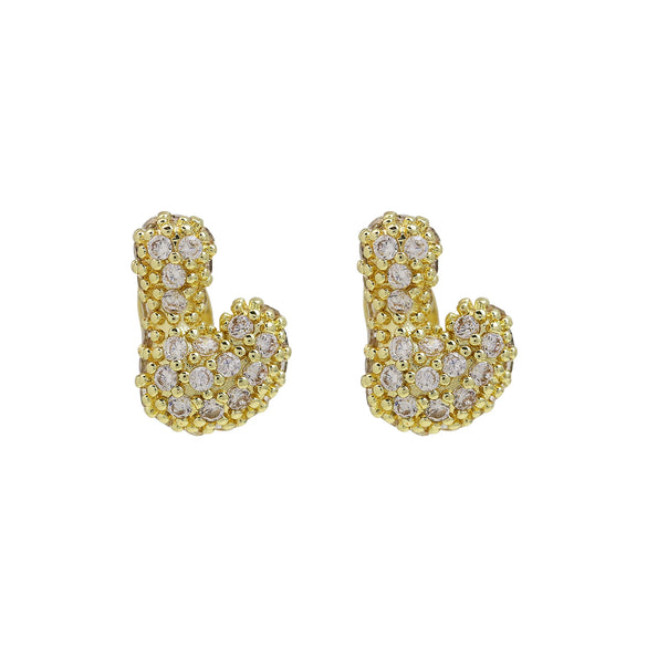 Wholesale Earrings Copper Balloon Bubble With Cute Letter Design Electroplated For Women