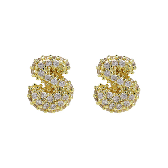 Wholesale Earrings Copper Balloon Bubble With Cute Letter Design Electroplated For Women