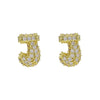 Wholesale Earrings Copper Balloon Bubble With Cute Letter Design Electroplated For Women