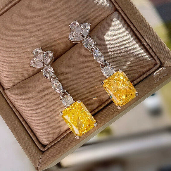 Wholesale Earrings Copper Baroque Geometric Flowers Leaves Rectangular Style
