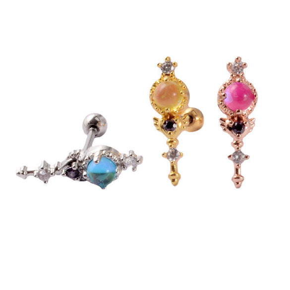 Wholesale Earrings Copper Candycolored Dreamchasing Dragonfly Animal Electroplated Heart Shape