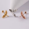 Wholesale Earrings Copper Candycolored Dreamchasing Dragonfly Animal Electroplated Heart Shape