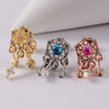 Wholesale Earrings Copper Candycolored Dreamchasing Dragonfly Animal Electroplated Heart Shape