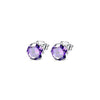 Wholesale Earrings Copper Colorful Zircon Geometric Sixclaw Design