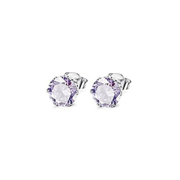 Wholesale Earrings Copper Colorful Zircon Geometric Sixclaw Design