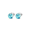 Wholesale Earrings Copper Colorful Zircon Geometric Sixclaw Design