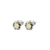 Wholesale Earrings Copper Colorful Zircon Geometric Sixclaw Design