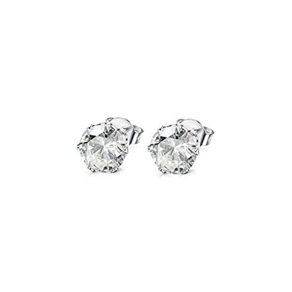 Wholesale Earrings Copper Colorful Zircon Geometric Sixclaw Design