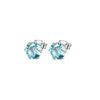 Wholesale Earrings Copper Colorful Zircon Geometric Sixclaw Design