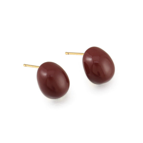 Wholesale Earrings Copper Dripping Oil Geometric French Retro Enamel Craft Thickened Electroplating