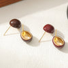 Wholesale Earrings Copper Dripping Oil Geometric French Retro Enamel Craft Thickened Electroplating