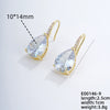 Wholesale Earrings Copper Dropshaped Zircon Micro Inlaid Electroplating For Women