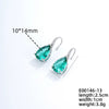 Wholesale Earrings Copper Dropshaped Zircon Micro Inlaid Electroplating For Women