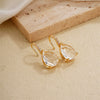 Wholesale Earrings Copper Dropshaped Zircon Micro Inlaid Electroplating For Women