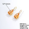 Wholesale Earrings Copper Dropshaped Zircon Micro Inlaid Electroplating For Women
