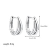 Wholesale Earrings Copper Electroplating U Shape Geometric Style For Women