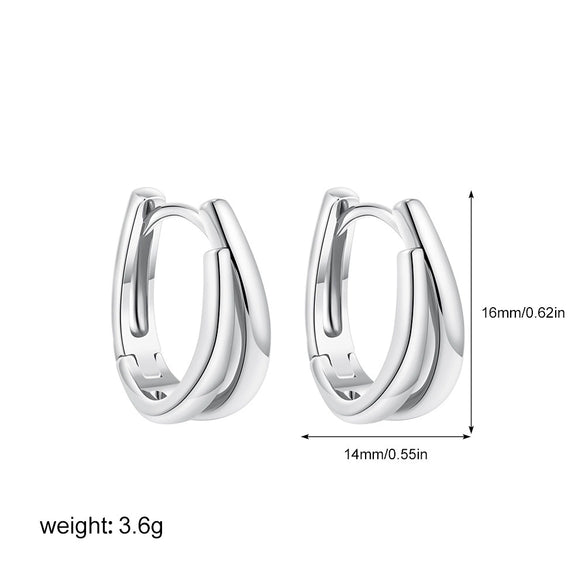 Wholesale Earrings Copper Electroplating U Shape Geometric Style For Women