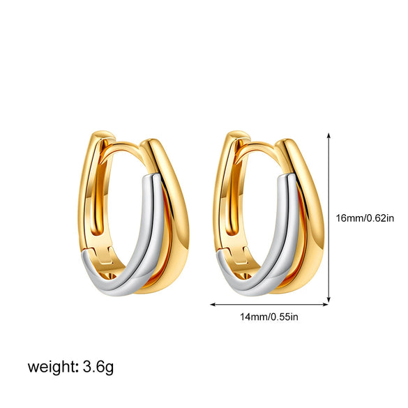 Wholesale Earrings Copper Electroplating U Shape Geometric Style For Women