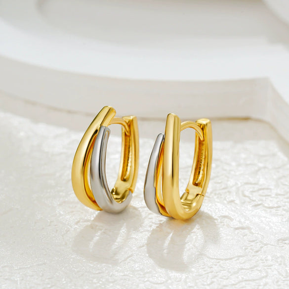 Wholesale Earrings Copper Electroplating U Shape Geometric Style For Women