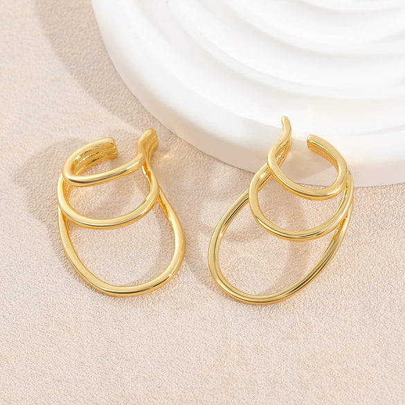 Wholesale Earrings Copper Fashion Geometric Electroplating Heart Shape For Women