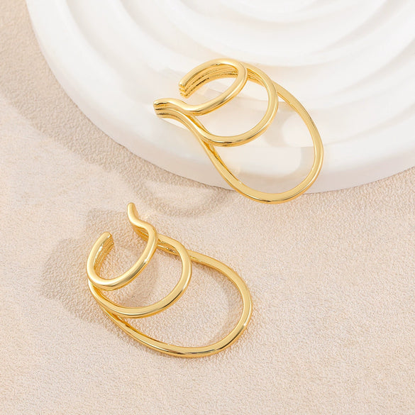 Wholesale Earrings Copper Fashion Geometric Electroplating Heart Shape For Women