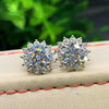 Wholesale Earrings Copper Flower Micro Inlaid Zircon Fashion Ol Style