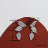 Wholesale Earrings Copper Geometric And Leaf Pattern Internet Celebrity Style For Women