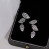Wholesale Earrings Copper Geometric And Leaf Pattern Internet Celebrity Style For Women