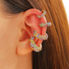 Wholesale Earrings Copper Geometric Cshaped Set With Diamonds Unisex