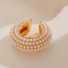 Wholesale Earrings Copper Geometric Cshaped Set With Diamonds Unisex