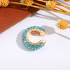 Wholesale Earrings Copper Geometric Cshaped Set With Diamonds Unisex